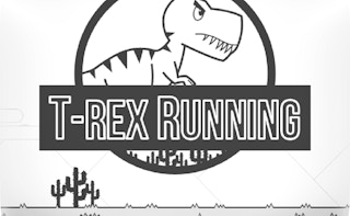 Image T-Rex Running Black and White